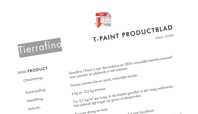Product sheet T-paint